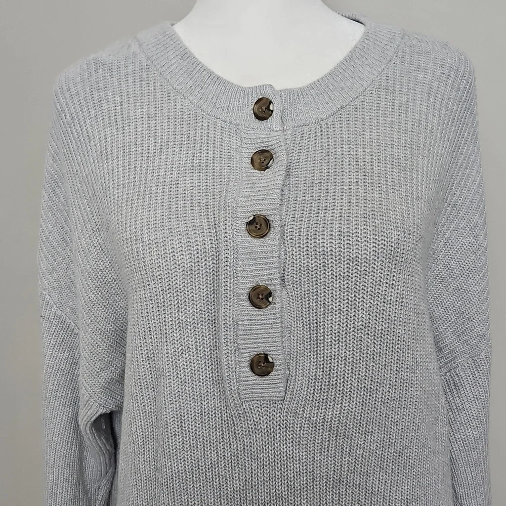 Aerie Women's Gray Heanley Oversized Knit Sweater Size S - Picture 6 of 13